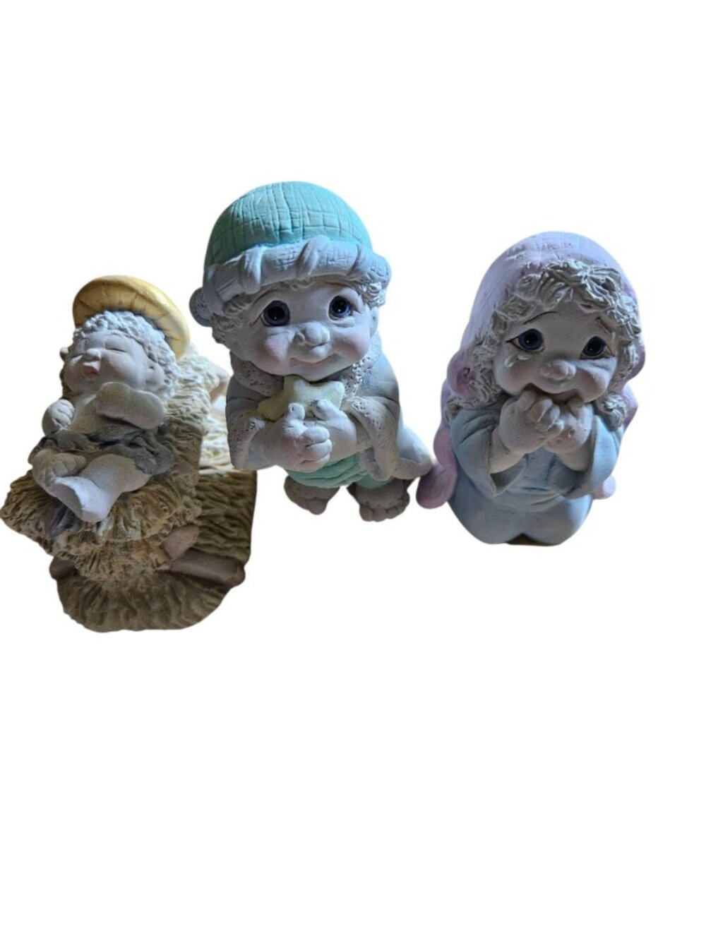 Vintage 1995 Dreamsicles Nativity Mary Baby Jesus Shepherd Lot of 3 Figurines